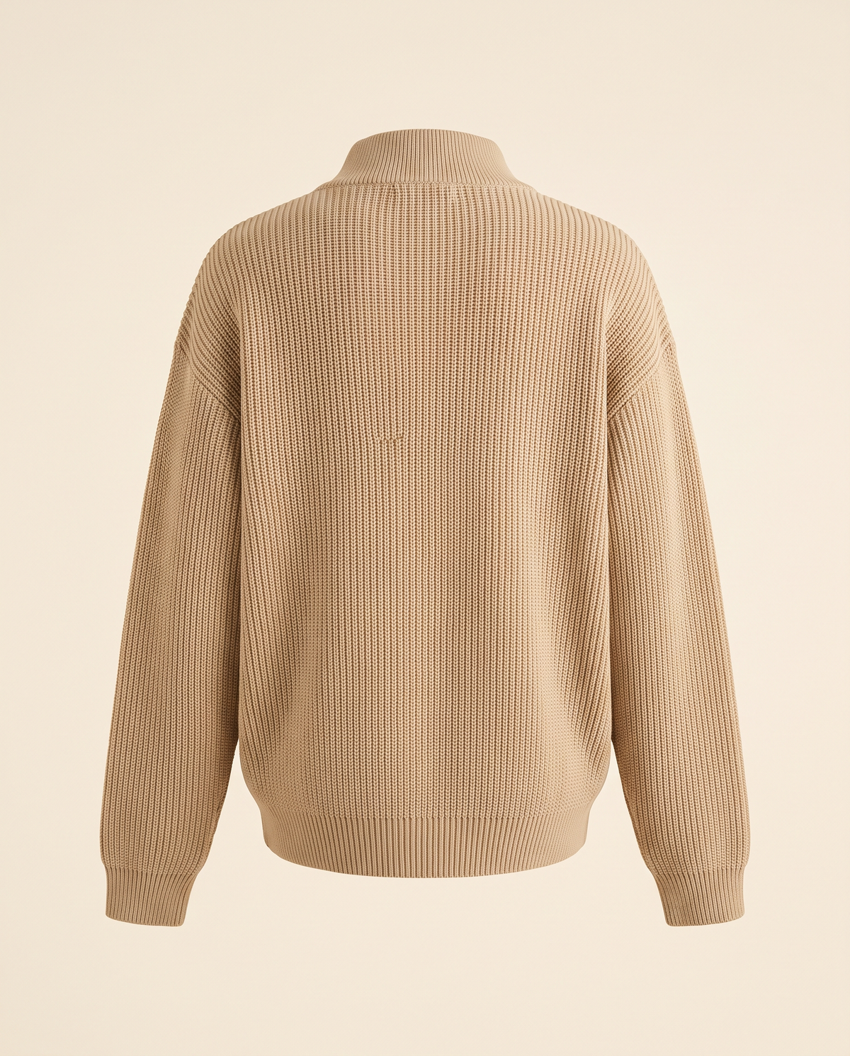 EAZEN Halfzip Polo - Sand - Product Back