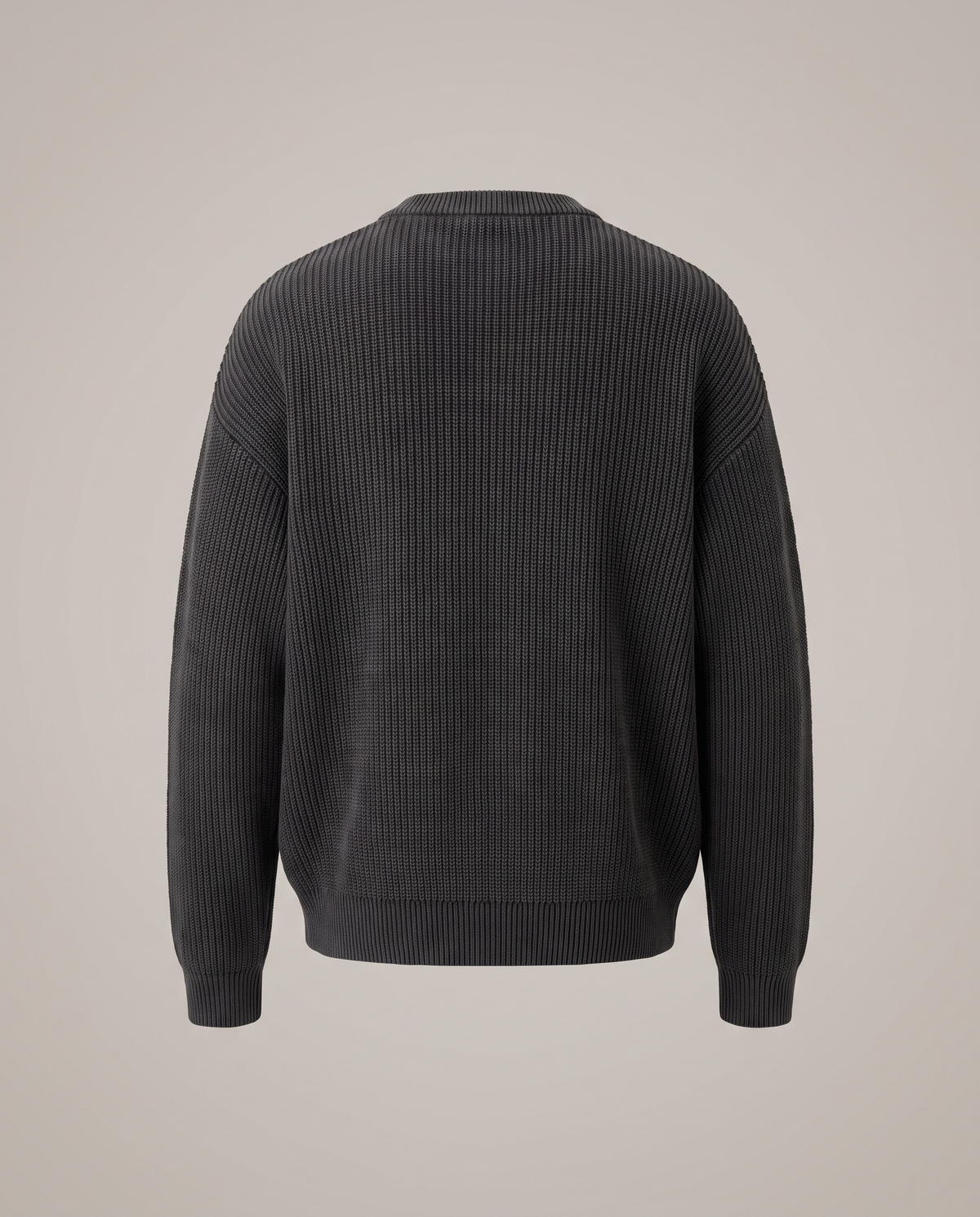 EAZEN Halfzip Polo - Washed Black - Product Back